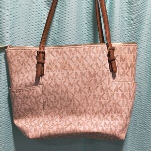 Michael Kors Beige and Tan Tote Bag